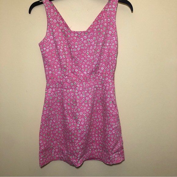 Lilly Pulitzer Dresses & Skirts - VTG Lilly Pulitzer Bergdorf Goodman Dress 2 Cotton Pink Floral Tank Sleeveless